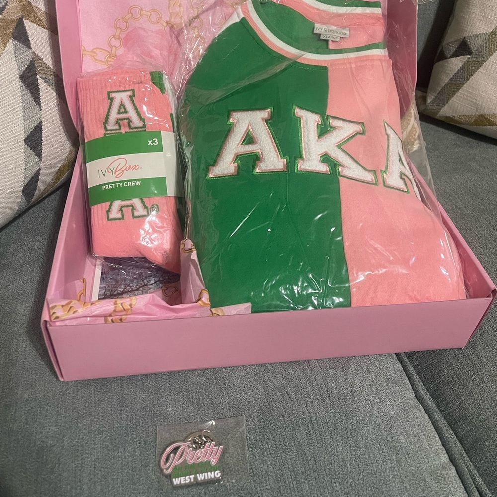 Pink and Green Women's Apparel Set